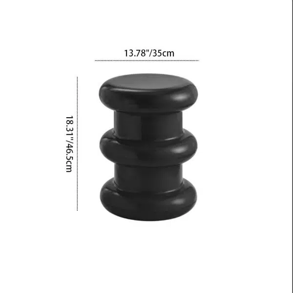 Contemporary Scandinavian Cylinder Frame Plastic Acrylic Vanity Stool 1-Leg For Bedroom - Image 5