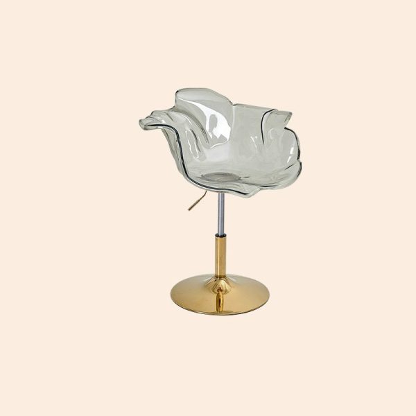 Contemporary Creative Petal Shape Acrylic Liftable Dining Chair Backrest Armrest For Dining Room - Image 25