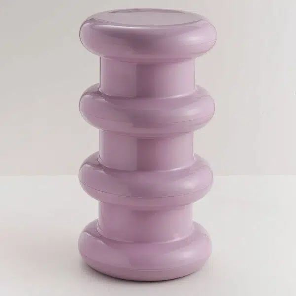 Contemporary Scandinavian Cylinder Frame Plastic Acrylic Vanity Stool 1-Leg For Bedroom - Image 28