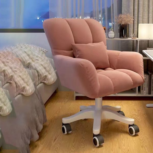 Contemporary Nordic Square Velvet Upholstered Swivel Desk Chair Height Adjustable Backrest Armrest For Home Office - Image 19