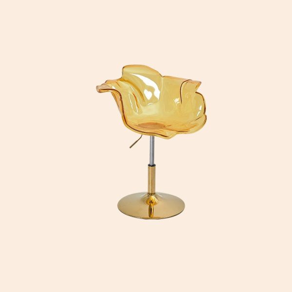 Contemporary Creative Petal Shape Acrylic Liftable Dining Chair Backrest Armrest For Dining Room - Image 28