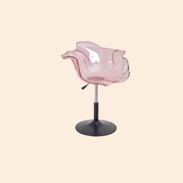 Contemporary Creative Petal Shape Acrylic Liftable Dining Chair Backrest Armrest For Dining Room - Image 29