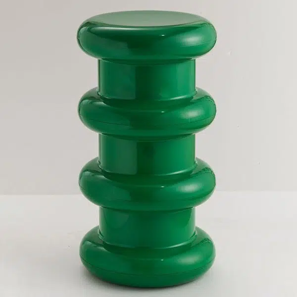 Contemporary Scandinavian Cylinder Frame Plastic Acrylic Vanity Stool 1-Leg For Bedroom - Image 30