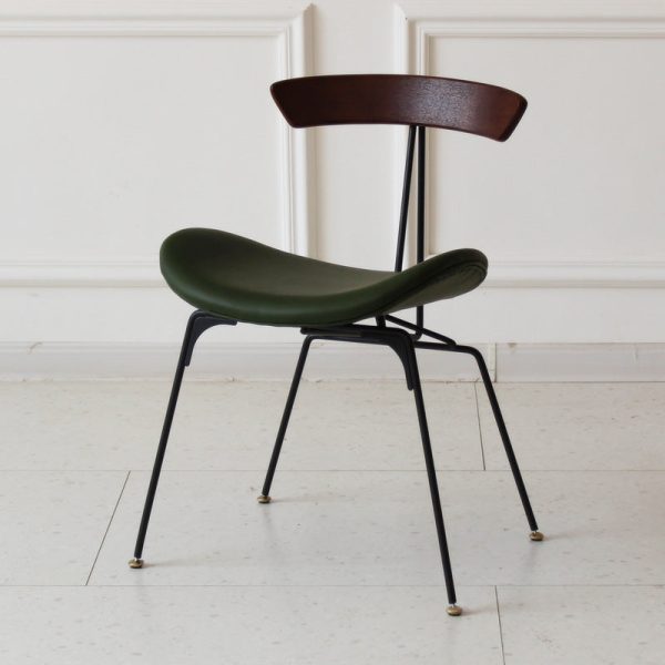 Contemporary Industrial Ant Arch Wood Rebar Leather Fabric Sponge Dining Chair Backrest For Dining Room - Image 30