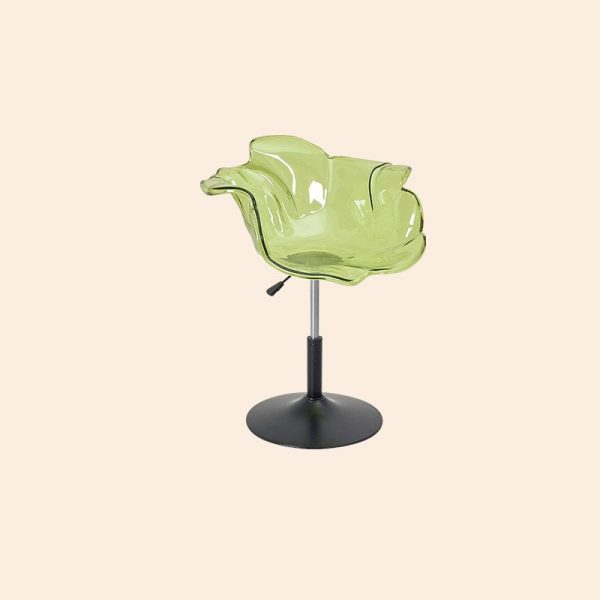 Contemporary Creative Petal Shape Acrylic Liftable Dining Chair Backrest Armrest For Dining Room - Image 30