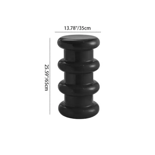 Contemporary Scandinavian Cylinder Frame Plastic Acrylic Vanity Stool 1-Leg For Bedroom - Image 6