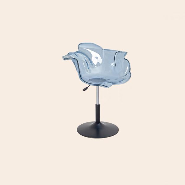 Contemporary Creative Petal Shape Acrylic Liftable Dining Chair Backrest Armrest For Dining Room - Image 31