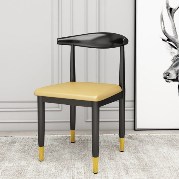 Contemporary Luxury Square PU Leather Dining Chair Backrest For Dining Room - Image 8