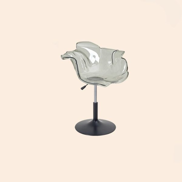 Contemporary Creative Petal Shape Acrylic Liftable Dining Chair Backrest Armrest For Dining Room - Image 32