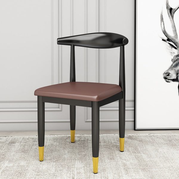 Contemporary Luxury Square PU Leather Dining Chair Backrest For Dining Room - Image 9