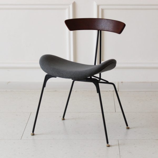 Contemporary Industrial Ant Arch Wood Rebar Leather Fabric Sponge Dining Chair Backrest For Dining Room - Image 34