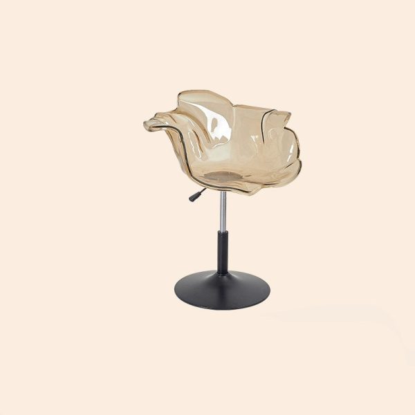 Contemporary Creative Petal Shape Acrylic Liftable Dining Chair Backrest Armrest For Dining Room - Image 33