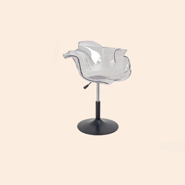 Contemporary Creative Petal Shape Acrylic Liftable Dining Chair Backrest Armrest For Dining Room - Image 34