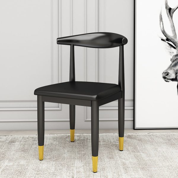 Contemporary Luxury Square PU Leather Dining Chair Backrest For Dining Room - Image 11