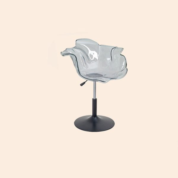 Contemporary Creative Petal Shape Acrylic Liftable Dining Chair Backrest Armrest For Dining Room - Image 35