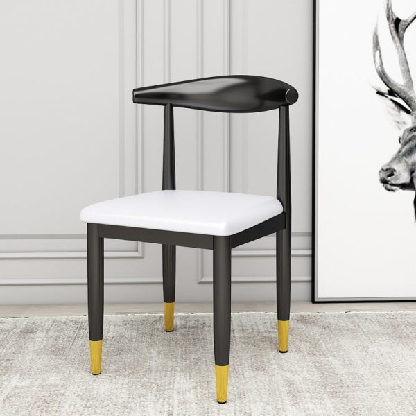 Contemporary Luxury Square PU Leather Dining Chair Backrest For Dining Room - Image 12