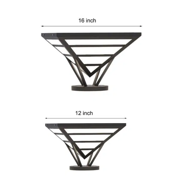 Geometric Aluminum Waterproof LED Black Modern Outdoor Light Pillar Lamp - Image 8