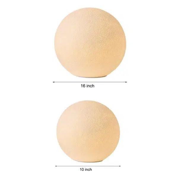 Resin Round Ball Moon LED Waterproof White Modern Outdoor Light Fence Lights - Image 6