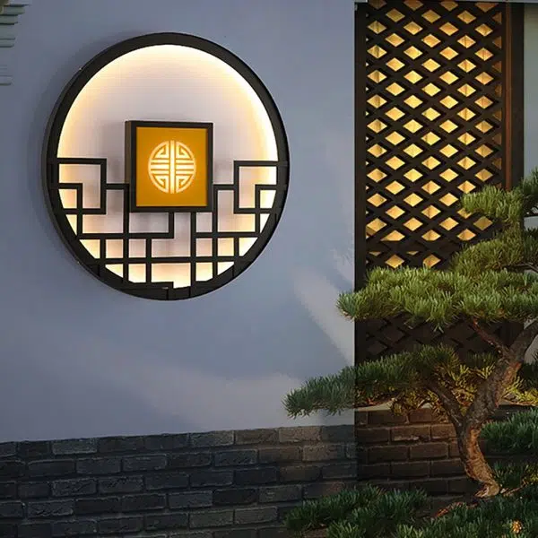 Asian Style Outdoor LED Landscape Decorative Lighting Wall Lamp for Villa Courtyard - Image 2