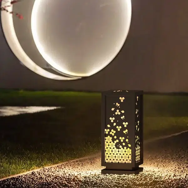 Asian Style Hollow Carved Outdoor Courtyard Waterproof Landscape Lighting Decorative Lamp - Image 2