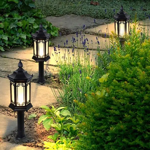 Traditional Asian-Inspired LED Pathway Lights Rhombus Shape for Villa Gardens - Image 6