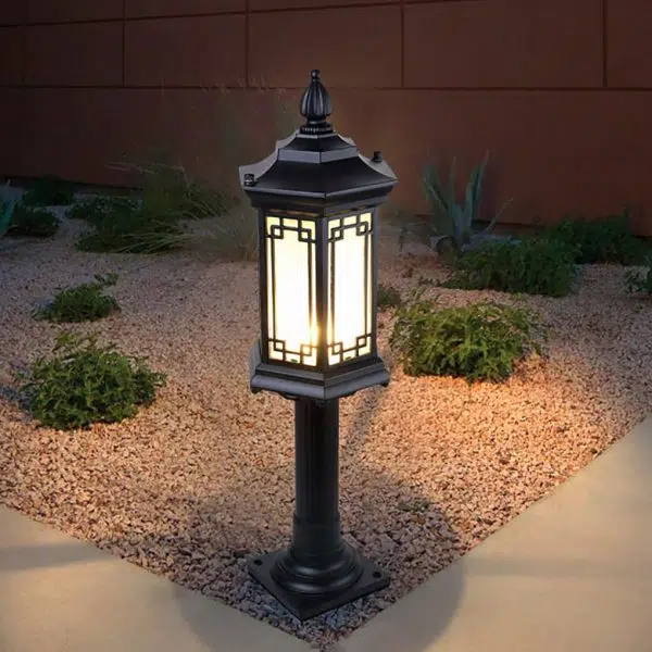 Traditional Asian-Inspired LED Pathway Lights Rhombus Shape for Villa Gardens - Image 4