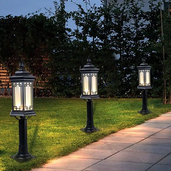 Traditional Asian-Inspired LED Pathway Lights Rhombus Shape for Villa Gardens - Image 5