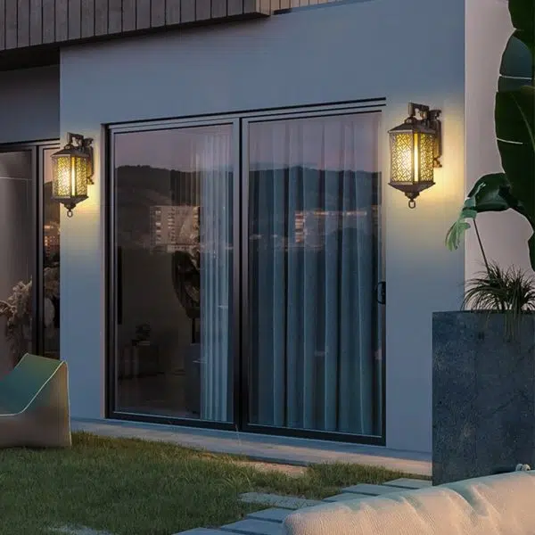 Classical Hollow Pattern Outdoor Waterproof Wall Lamp for Villa Courtyard Corridor - Image 2