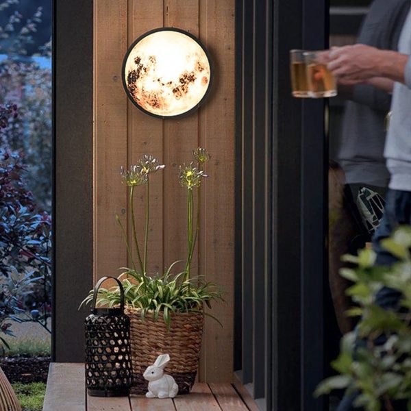 Creative Moon Outdoor Waterproof Garden Light LED Exterior Wall Light - Image 2