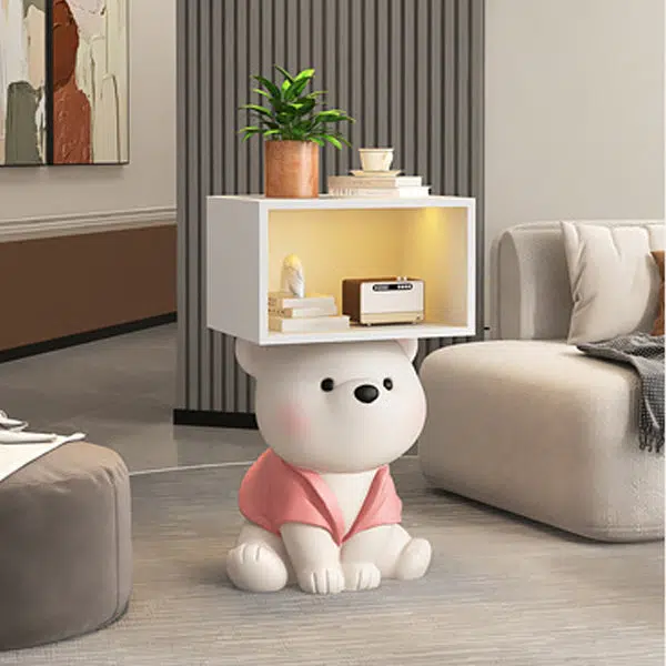 df17975af60941bebb9745c812708b52.jpg Contemporary Creative Bear Resin Rectangular Nightstand Cabinet For Bedroom - Image 11