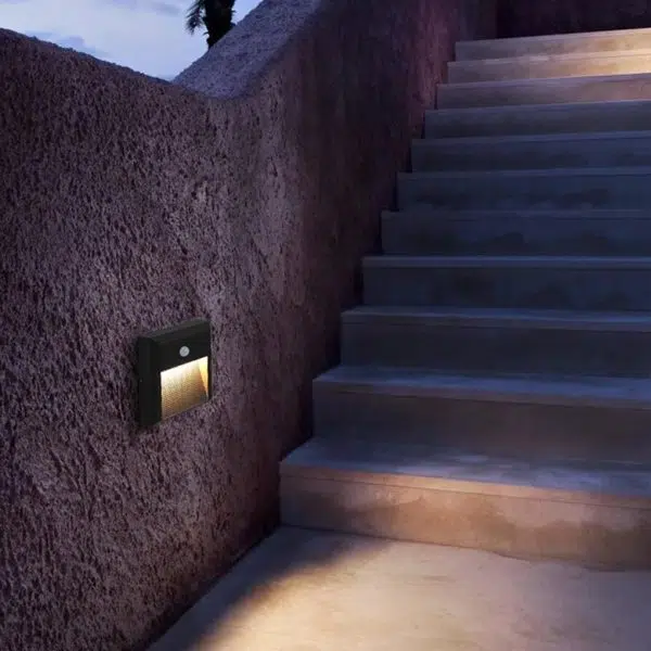 Embedded Motion Sensor Design LED Step Light for Courtyard Terrace Garden - Image 7