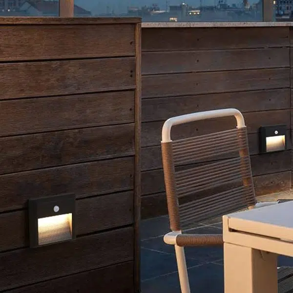 Embedded Motion Sensor Design LED Step Light for Courtyard Terrace Garden - Image 3