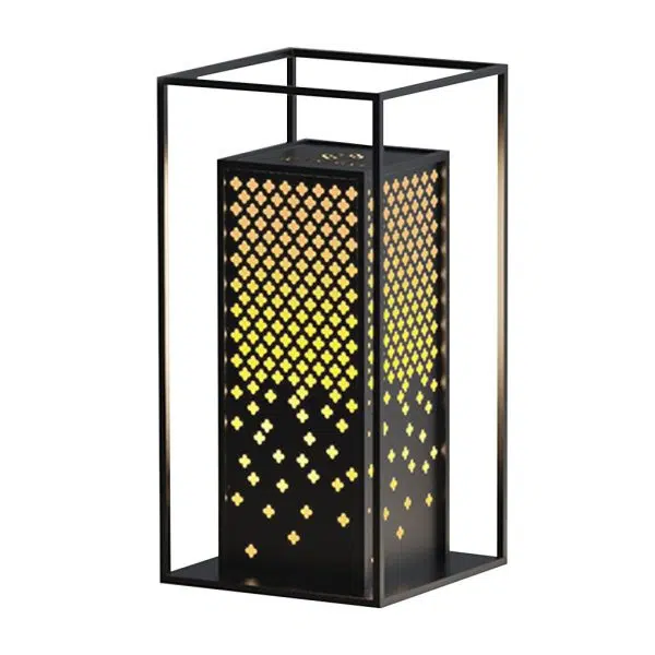 Flowers Pattern Hollow Waterproof Brown Retro Outdoor Light Garden Lamp - Image 8