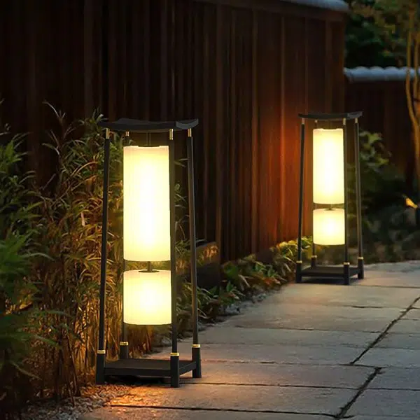 Unique Solar-Powered LED Outdoor Lights Asian-Inspired Design - Image 3