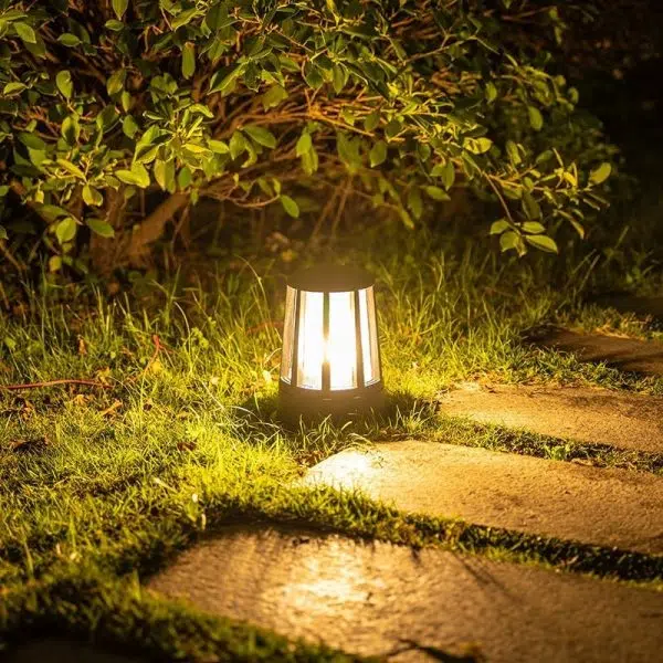 Round Creative Waterproof LED Black Modern Outdoor Pillar Lights - Image 2
