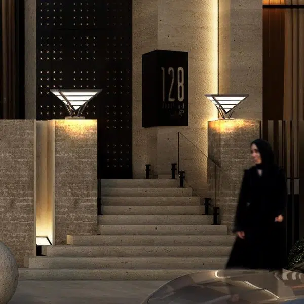 Geometric Aluminum Waterproof LED Black Modern Outdoor Light Pillar Lamp - Image 4