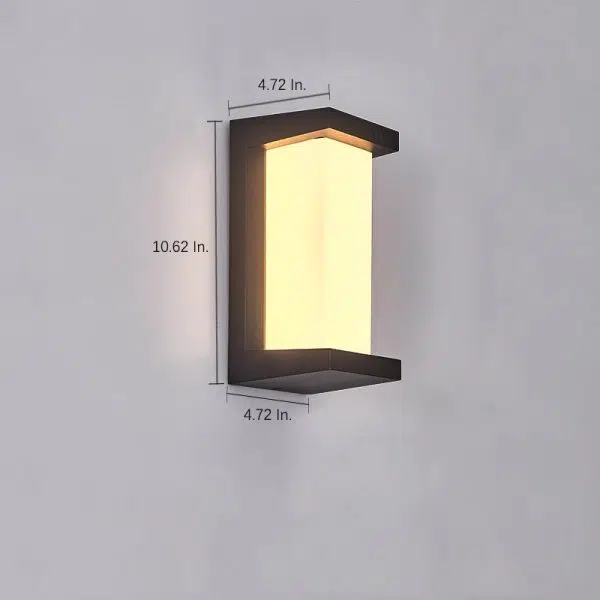 Creative Geometric Waterproof Black Modern Outdoor Wall Lights Wall Lamp - Image 10