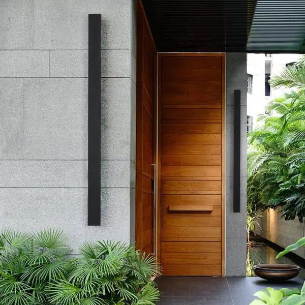 Outdoor Long Strip Waterproof Metal Black Modern Outdoor Wall Lights - Image 5