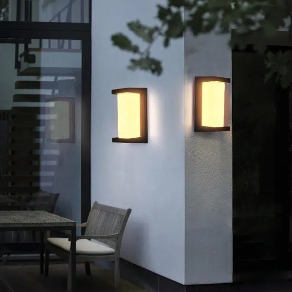 Creative Geometric Waterproof Black Modern Outdoor Wall Lights Wall Lamp - Image 2