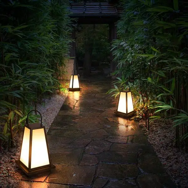 Waterproof LED Black Retro Outdoor Light Lanterns Garden Lights - Image 2