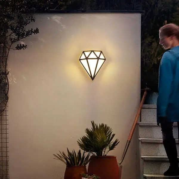 Rhombus Diamonds LED Waterproof Modern Porch Lights Outdoor Wall Lights - Image 3