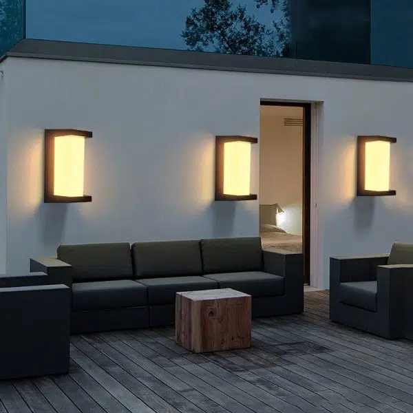 Creative Geometric Waterproof Black Modern Outdoor Wall Lights Wall Lamp - Image 3
