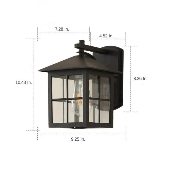 Minimalist Square Glass Lampshade Waterproof Modern Outdoor Lanterns - Image 10