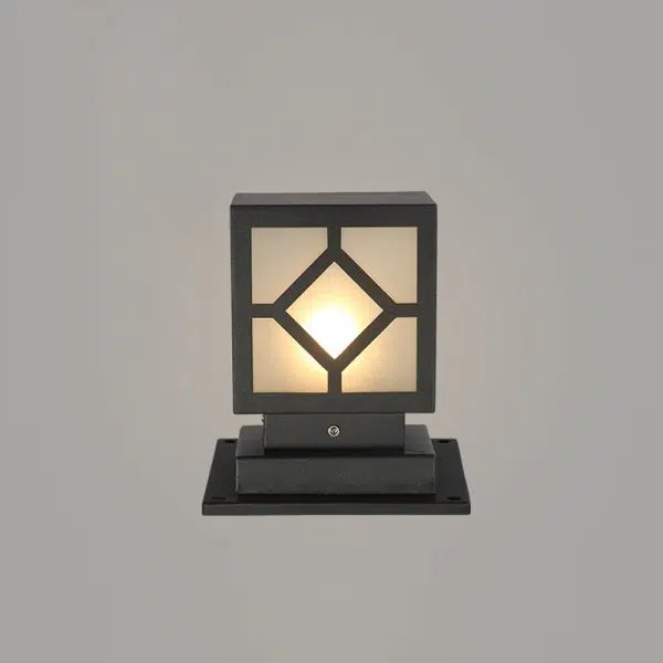 Square Stainless Steel LED Waterproof Black Modern Outdoor Light Post Lamp - Image 9