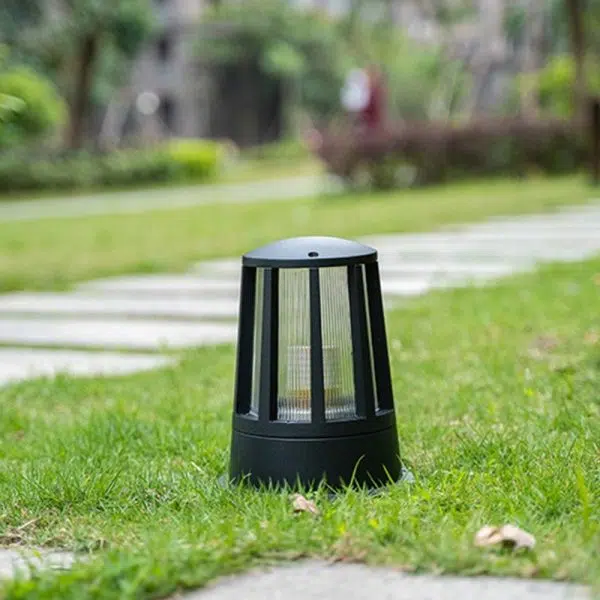 Round Creative Waterproof LED Black Modern Outdoor Pillar Lights - Image 5