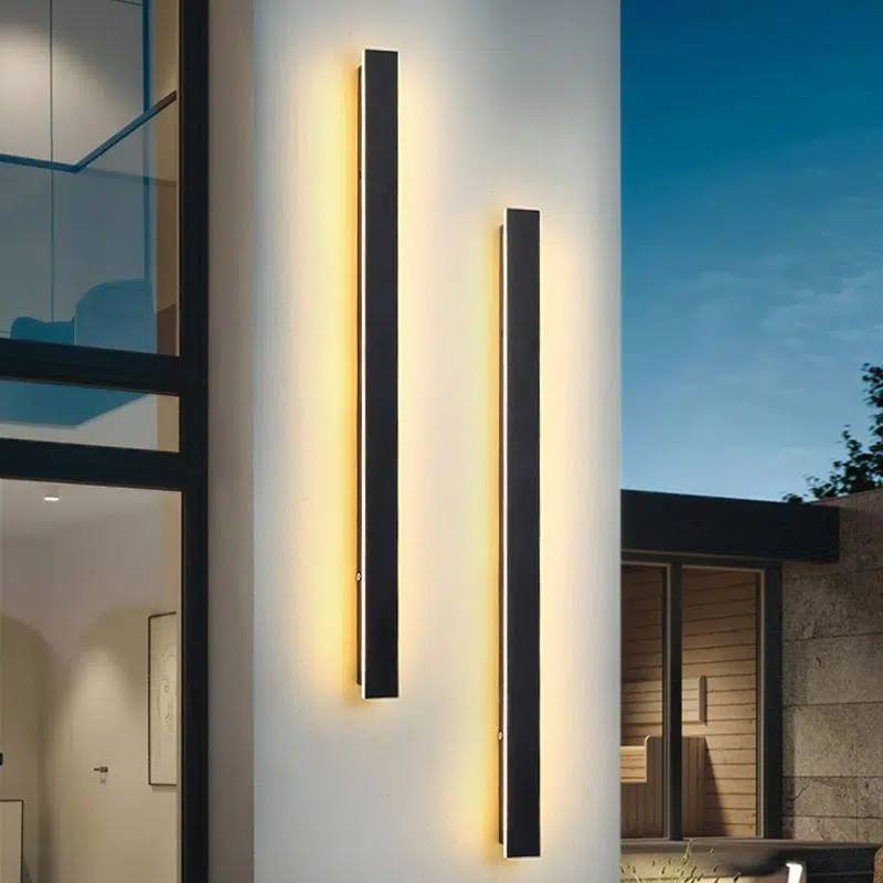 item-7-b4caa863-30f8-4e6b-a4ea-f767074f241a.jpg Outdoor Long Strip Waterproof Metal Black Modern Outdoor Wall Lights - Image 1