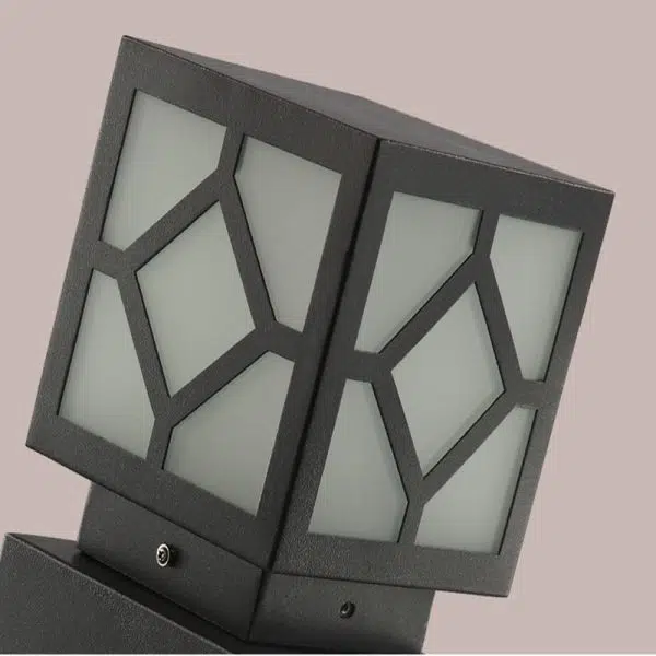Square Stainless Steel LED Waterproof Black Modern Outdoor Light Post Lamp - Image 12
