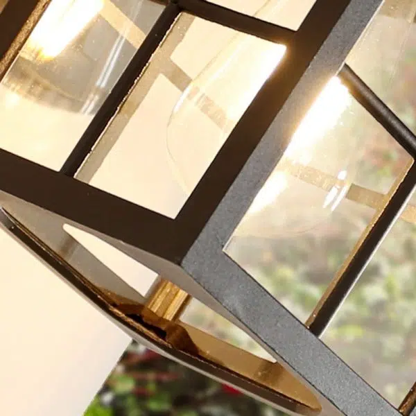 Minimalist Square Glass Lampshade Waterproof Modern Outdoor Lanterns - Image 6