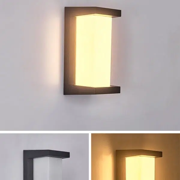 Creative Geometric Waterproof Black Modern Outdoor Wall Lights Wall Lamp - Image 7