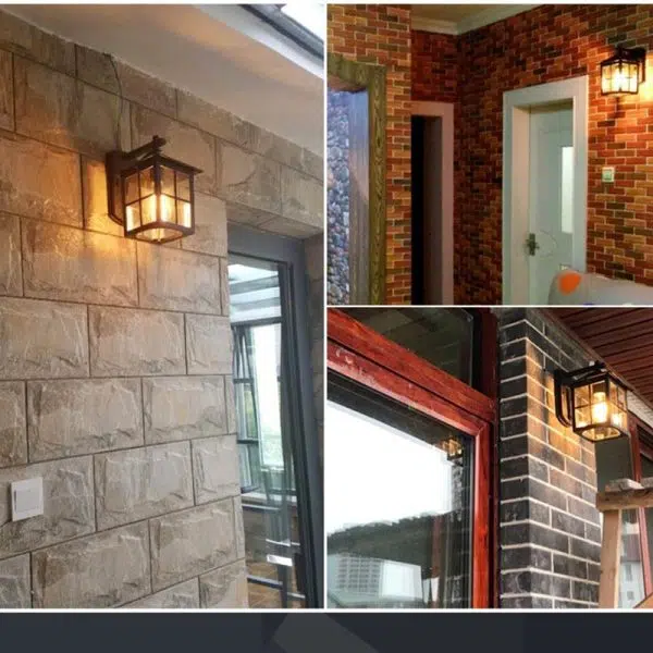 Minimalist Square Glass Lampshade Waterproof Modern Outdoor Lanterns - Image 7